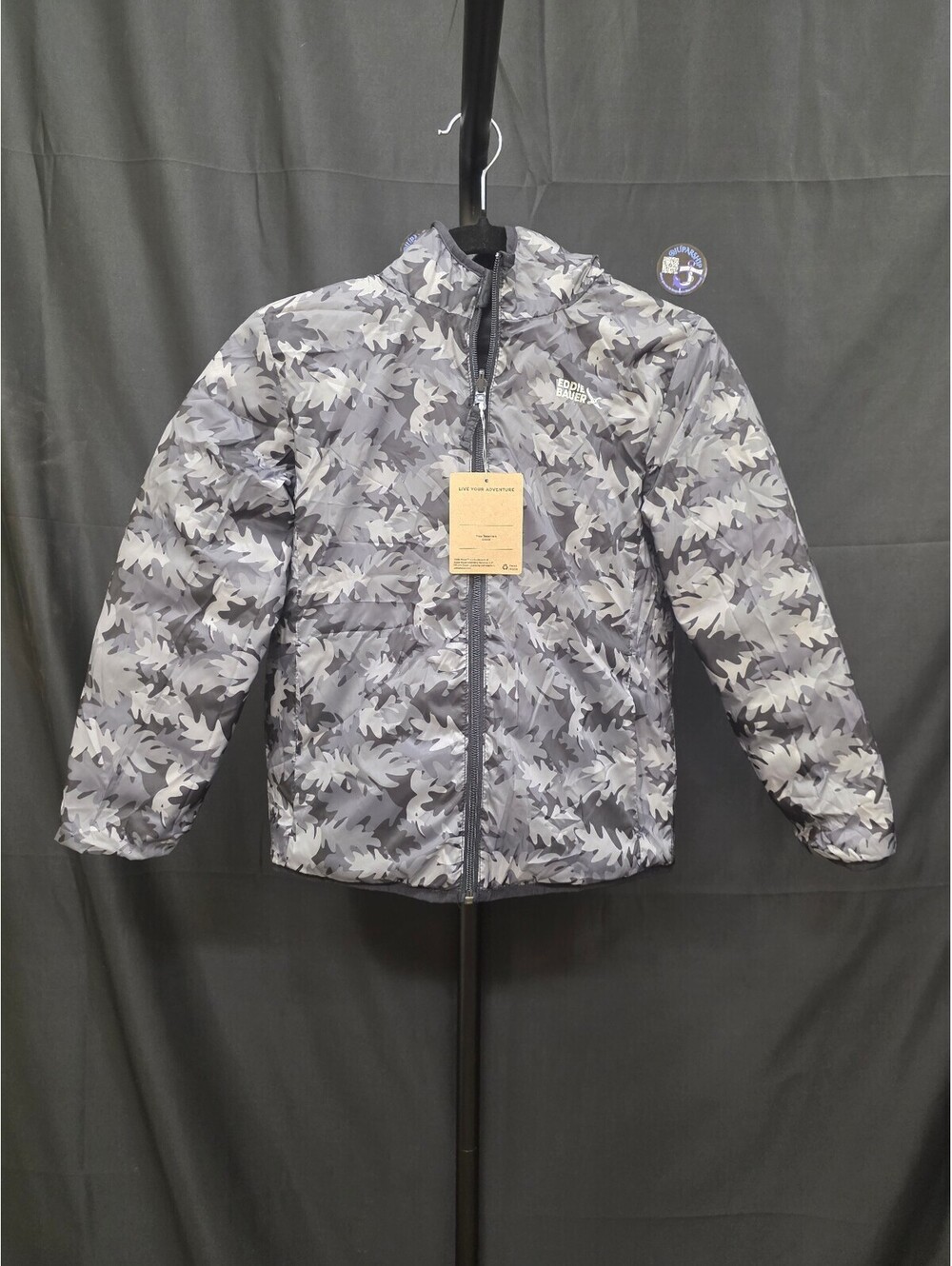 EDDIE BAUER KIDS CIRRUSLITE DOWN PUFFER JACKET BLACK ONYX SIZE SMALL